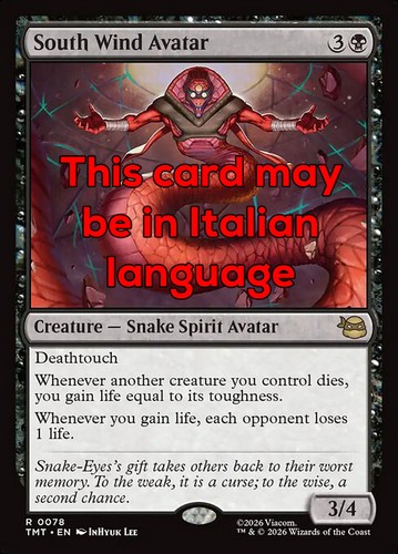 Mtg south wind avatar - mtg, exc