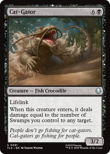 Mtg magic cat gator - 1x, cat-gator